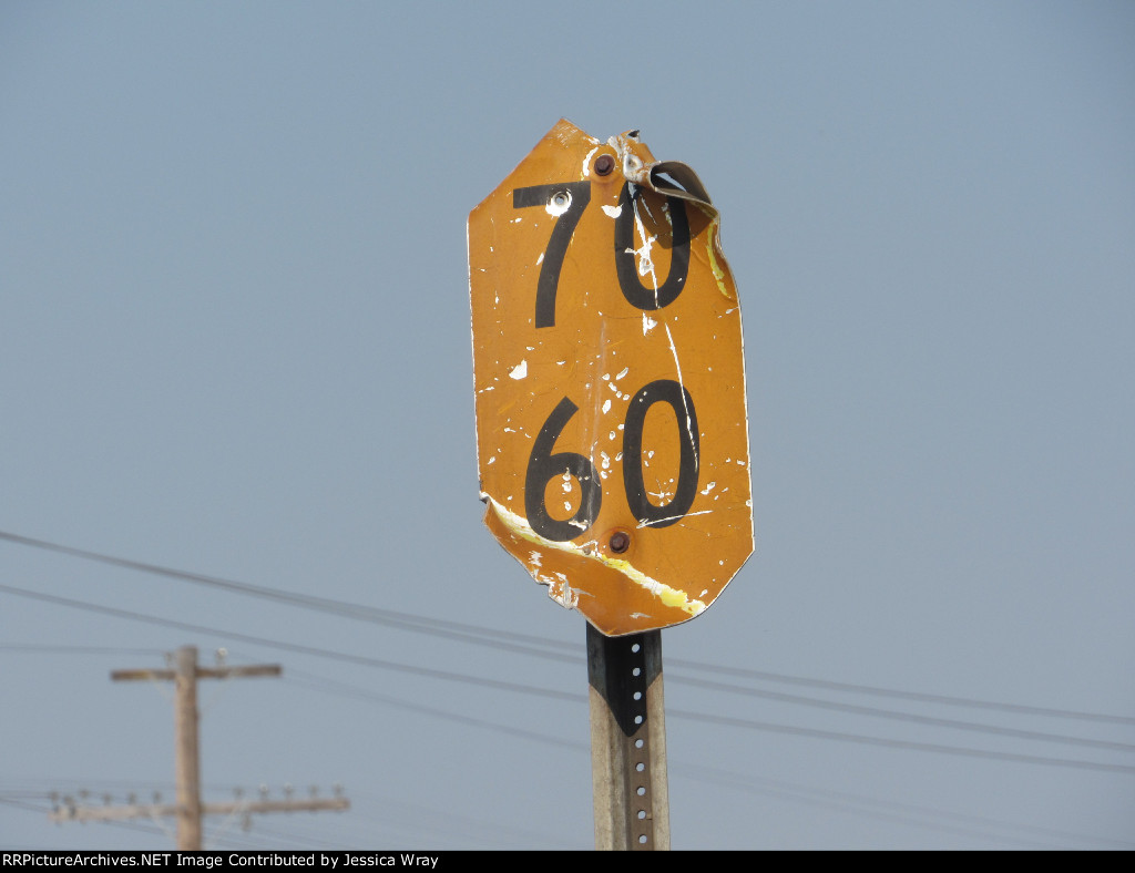 70 MPH passenger, 60 MPH freight